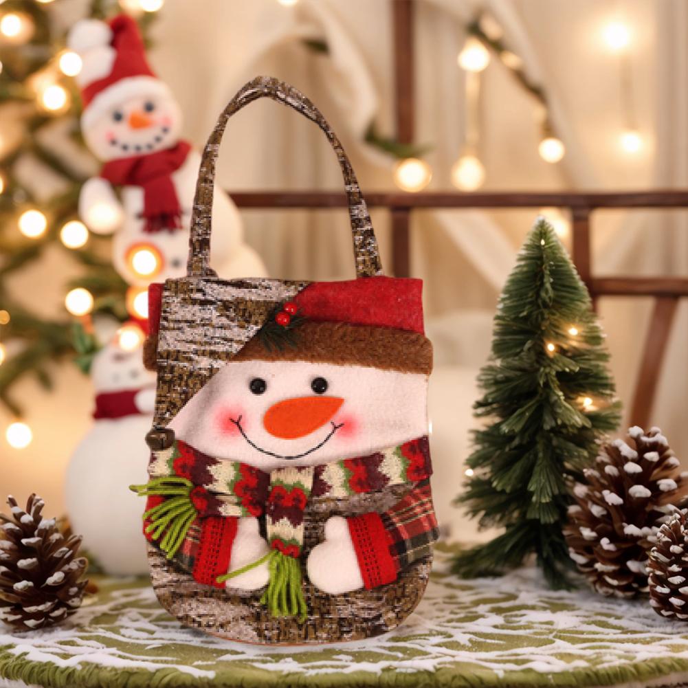 Weihnachtsgeschenktüte mit Henkel Handtasche Cartoon Süßigkeitentüte für Weihnachtsdekorationsbedarf
