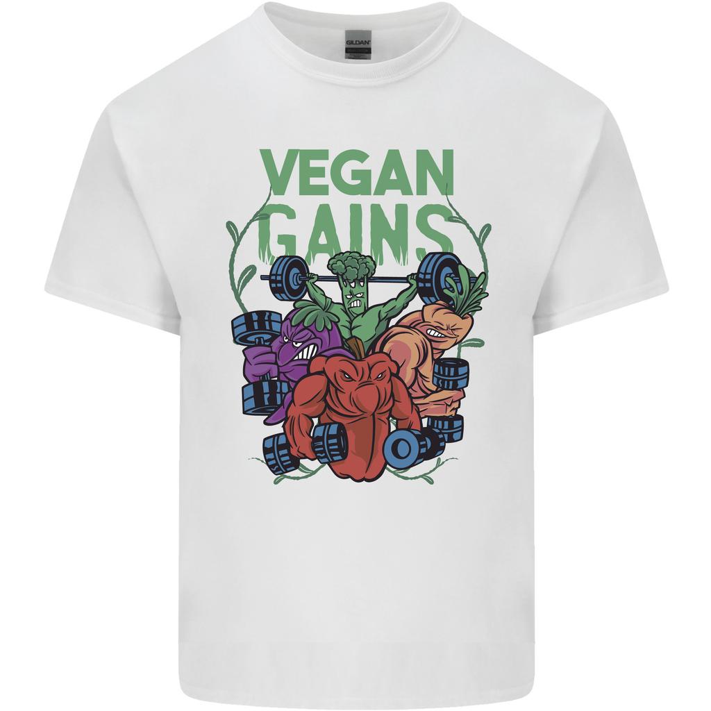 Vegan Gym Bodybuilding Vegetarian Unisexs Light Cotton TShirt