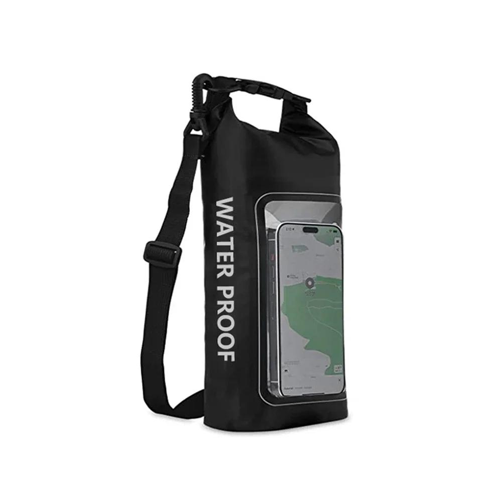 

New 2L 5L Waterproof PVC Bag With Phone Touch Marine Dry Bag Beach Swim Diving Rafting Floating Kayaking Surfing Shoulder Bag