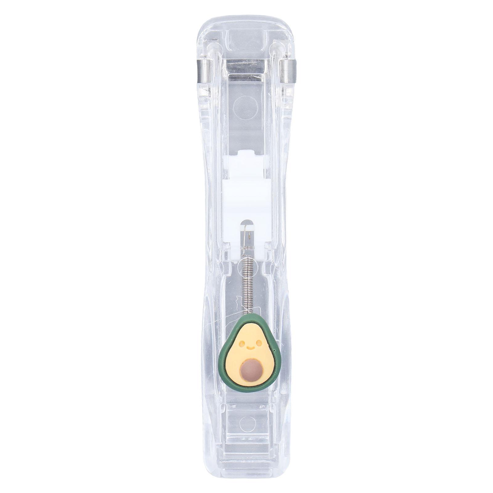 

Бумажный зажим Легкое управление Сильное зажатие Прочный пластик Многоцелевая ручная скрепка