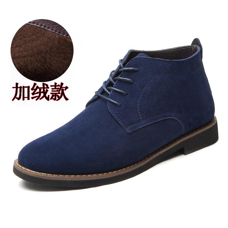 Fashion Brand Faux Suede Leather Men's Boots Men Business Casual leather Shoes Autumn Winter Fashion Oxford Shoes For Men 698