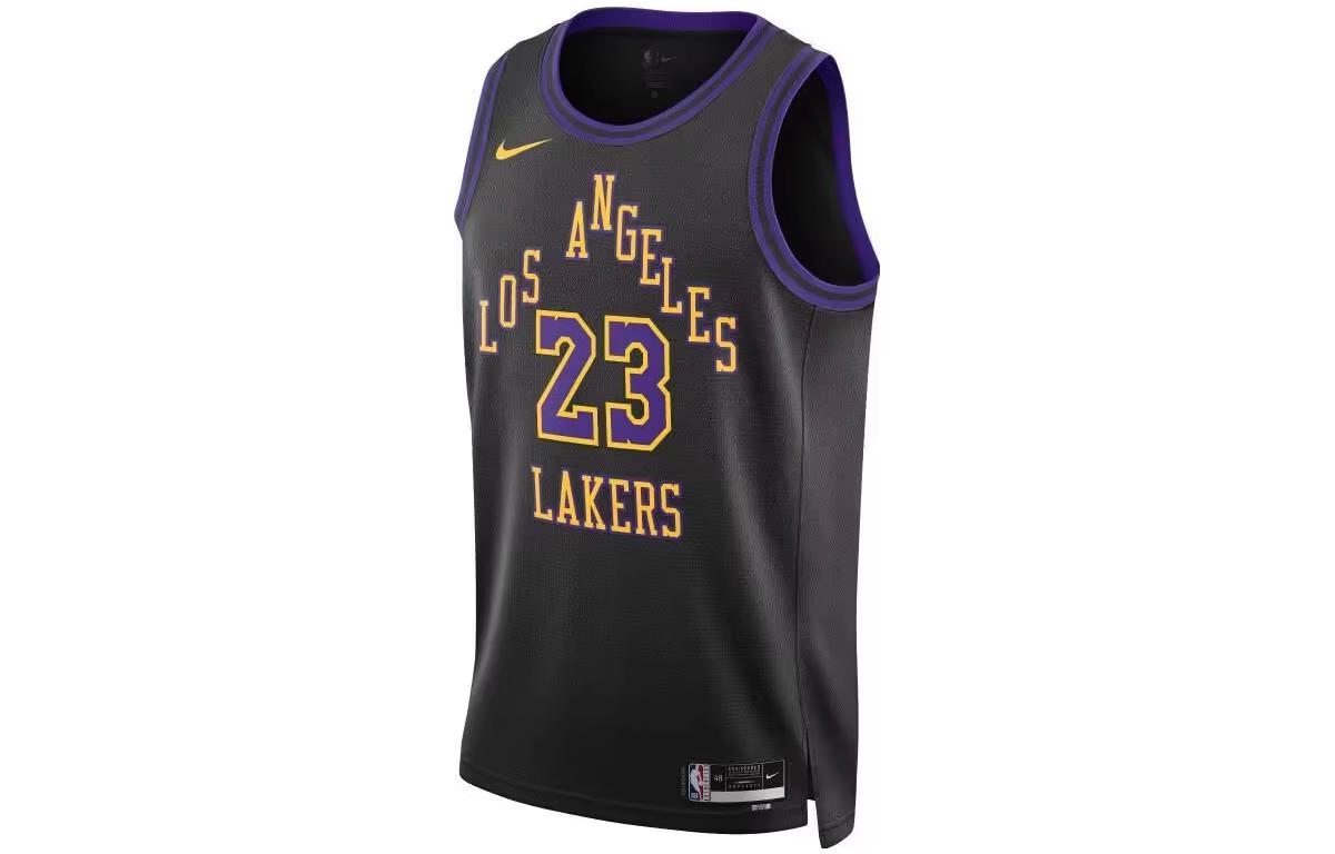 Nike Lebron James Los Angeles Lakers City Edition 2023/24 Men s Nike Dri-FIT NBA Swingman Jersey Black DX8506-012 M