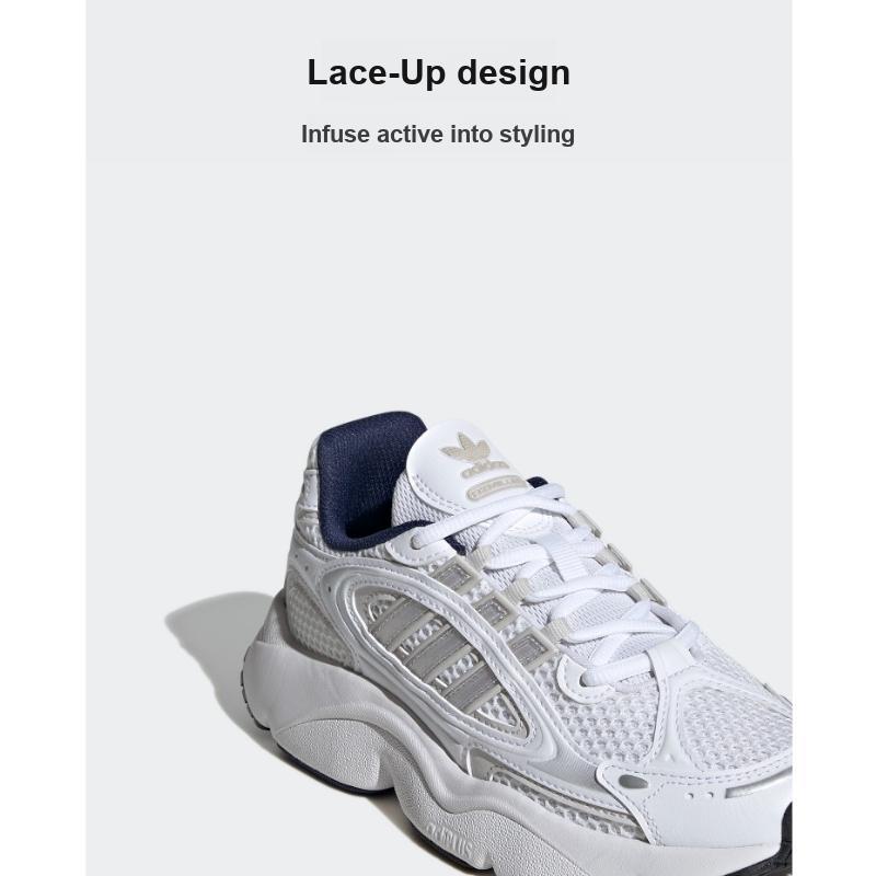 adidas Ozmillen J Weiß Navy Kinder Sneakers Wolkenweiß Grau-Eins Hellblau ID0694