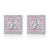 New S925 Sterling Silver Earrings, Sugar Cubes, Moissanite Earrings, Temperament and Sweet Earrings