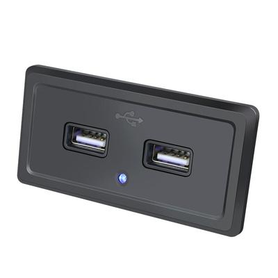 Double prise de chargeur Usb 12V-24V 3,1a, prise de courant carrée intégrée, montée en Surface pour voiture, Yacht, camion, ATV, bateau, Bus, adaptateur d'alimentation