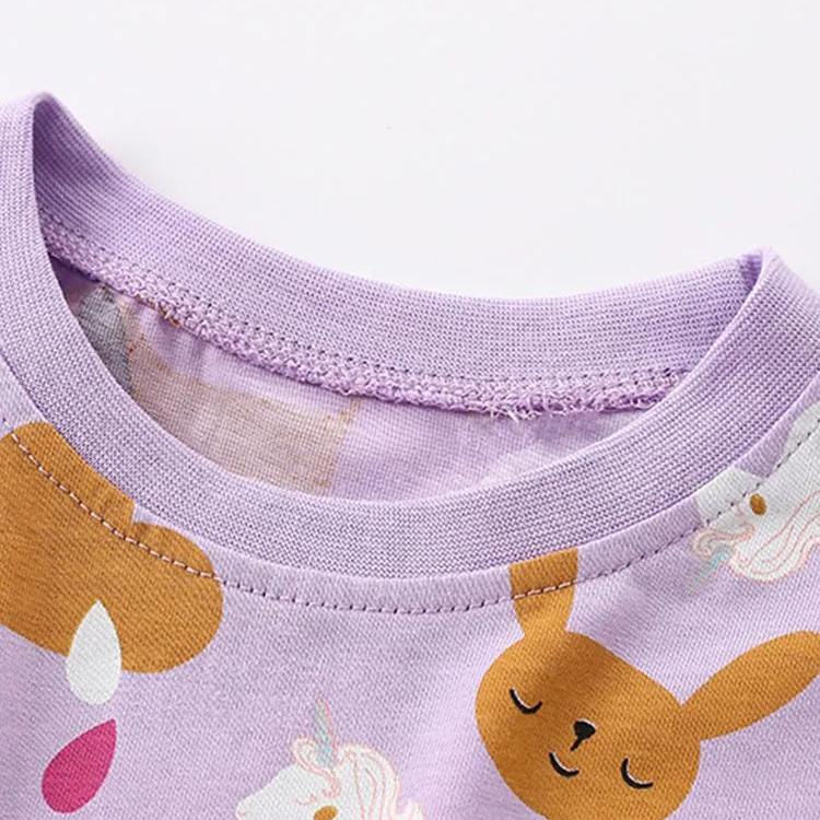 Girls T-shirts For Small And Medium-sized Children's Casual Round Neck Long-sleeved Bottoming Shirts For Children's Tops