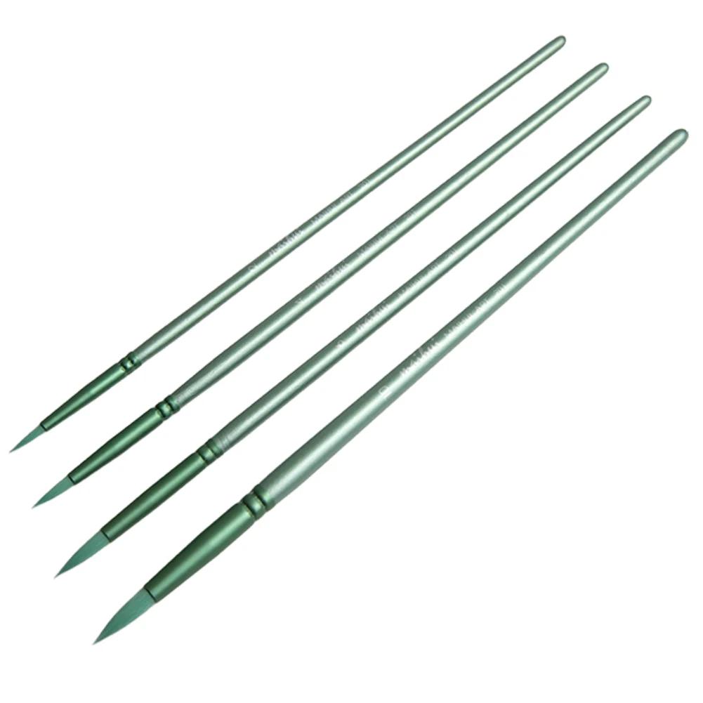 4/6Pcs Watercolor Paint Brushes Paint Brushes Set Pointed Tip Paint Brushes Set Flat Head Watercolor Brush for Miniature Model