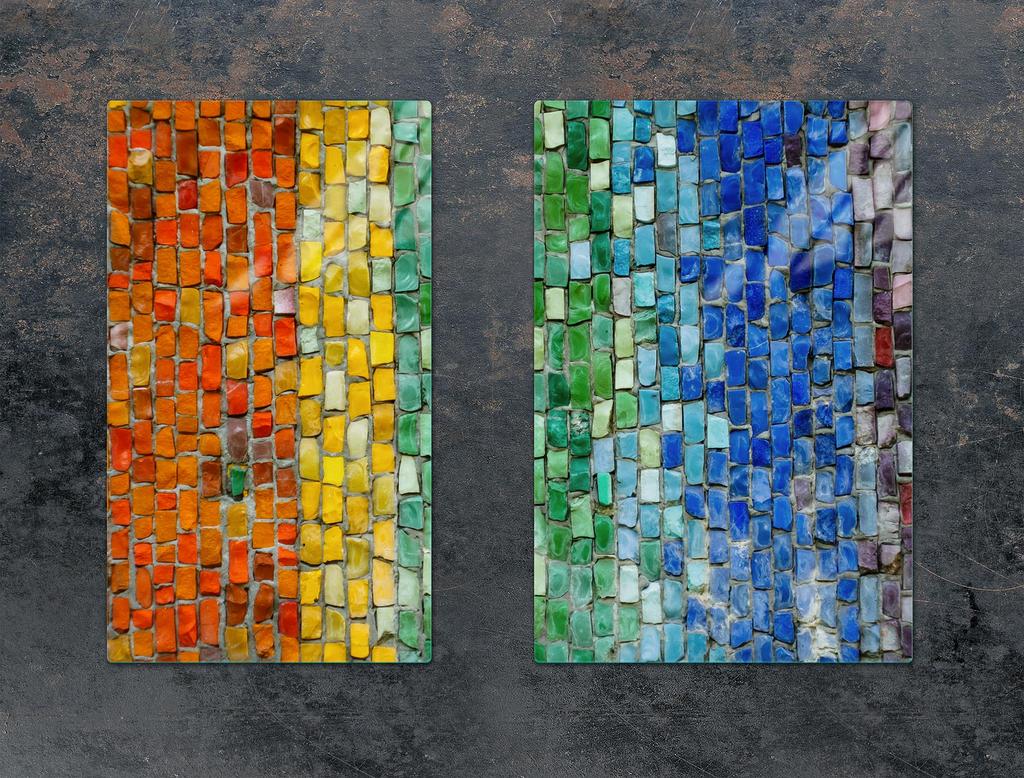 SZKLANA PŁYTA OCHRONNA DO KUCHNI 65x52 KOLOROWA