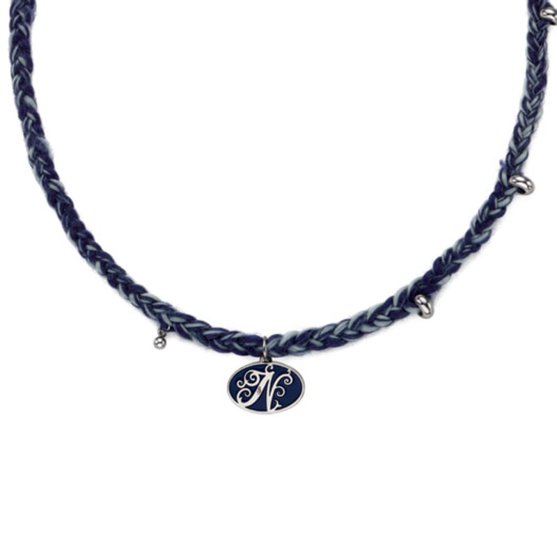 

nff braided charm necklace-blue ONE