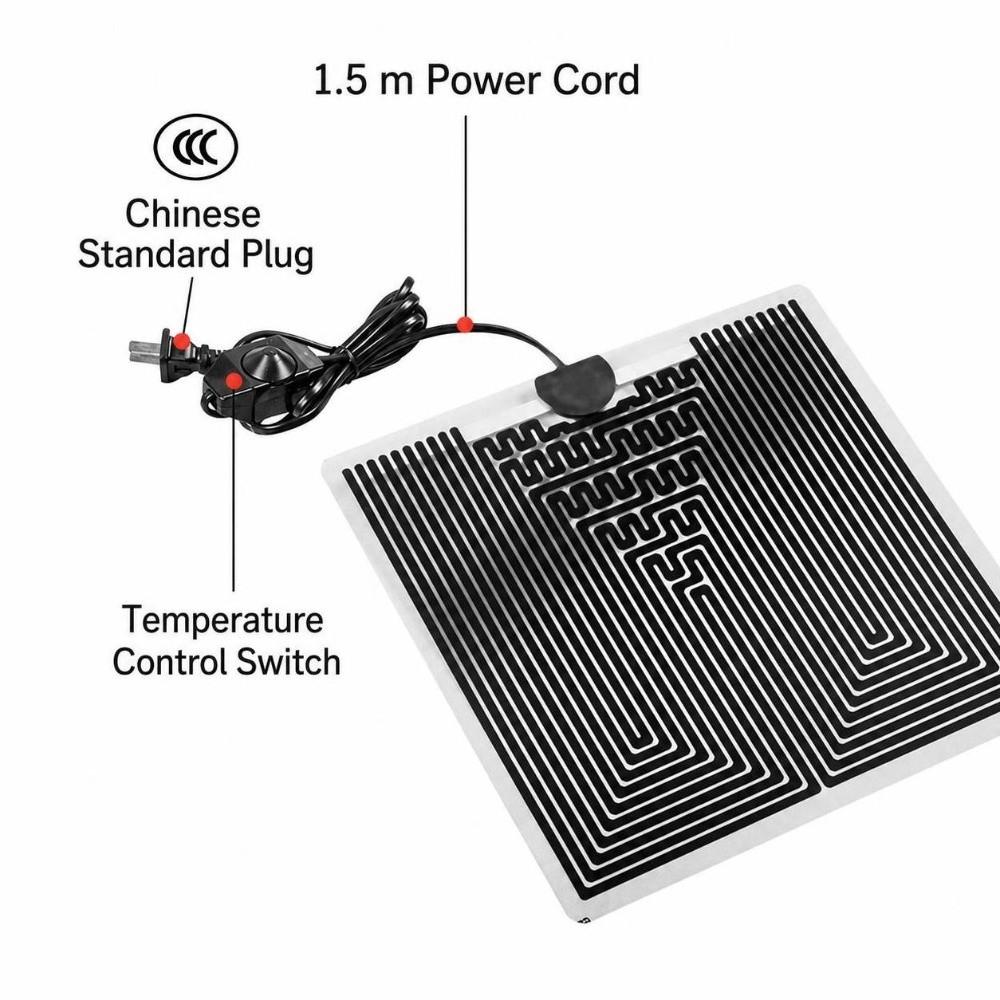 PVC Reptile Heat Mat Temperature Control Even Heat Tank Heater Low Power Waterproof Build Pet Heating Pad Reptile Tank