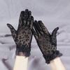 Summer Sunscreen Lace Thin Gloves for Women Summer Leopard Pattern Outdoor Breathable Square Dance Etiquette Gloves