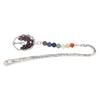 Stone Tree Bookmark Decorative Exquisite Healing 7 Chakra Metal Bookmark for Teacher Students Women