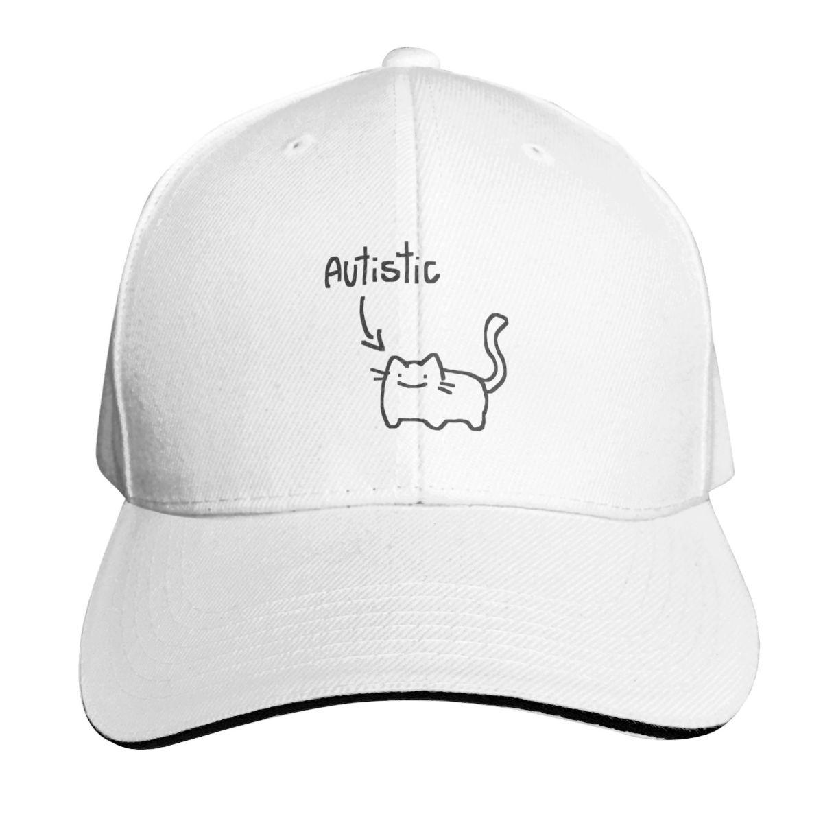 Autistic Cat Animal Cap Fashion Casual Baseball Caps Adjustable Hat Hip Hop Summer Unisex Baseball Hats One Size