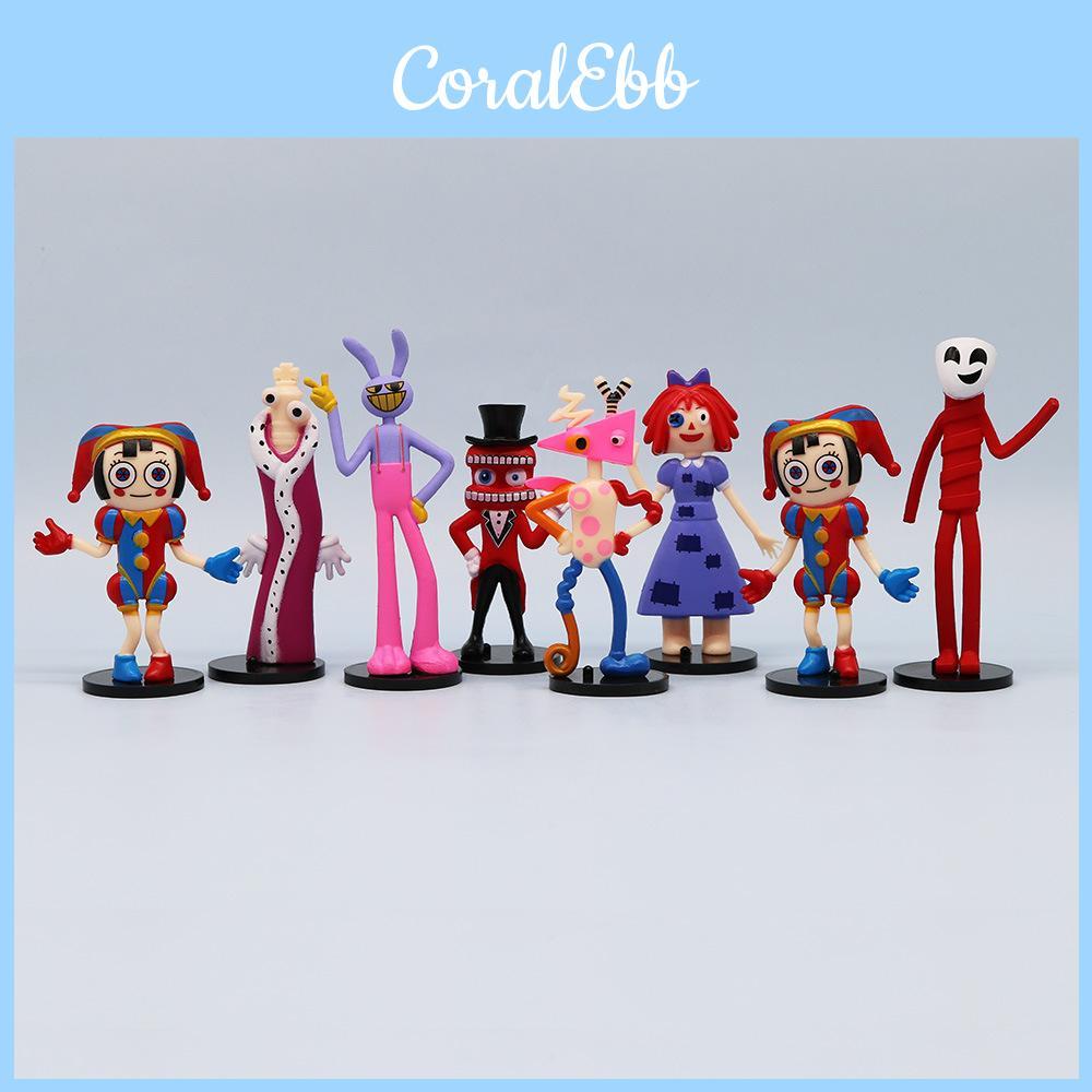 Magical Circus Pvc Figure Set Rabbit Clown Cartoon Cake Decoration 8 Characters 11cm