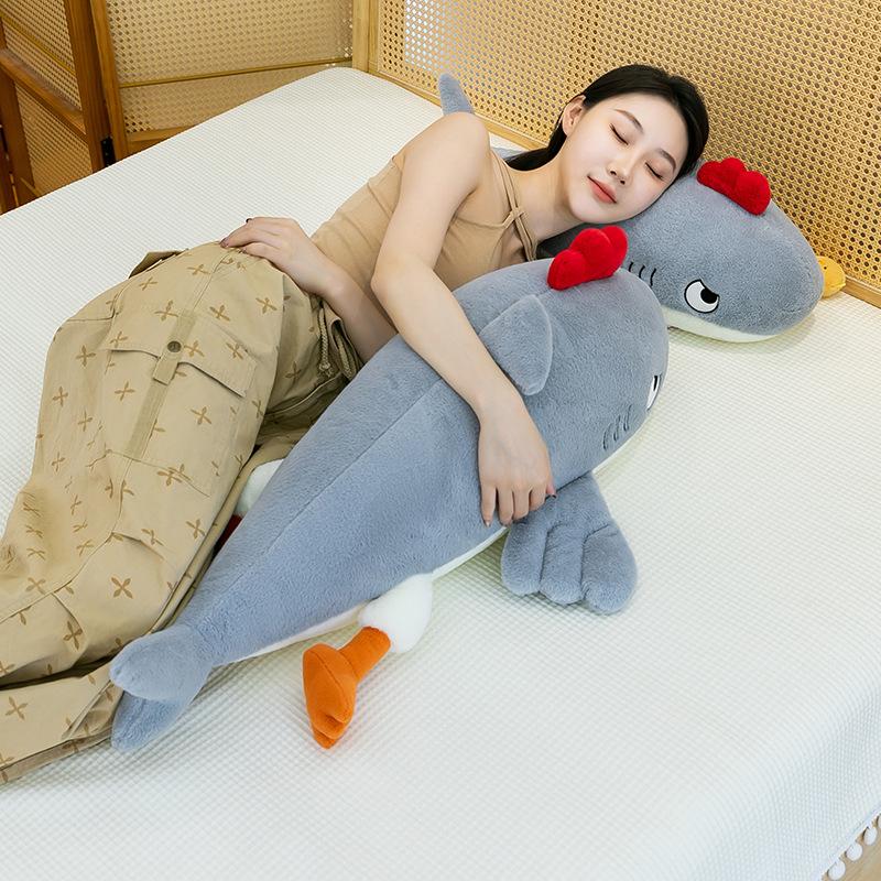 Cute Shark Does Not Pull Chicken Doll Plush Toy Girl Bed Sleeping Doll Warm Heart To Accompany Girlfriend Birthday Gift