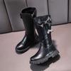 Fashion Foreign Style Girls Boots Long Princess Boots High Boots Autumn and Winter New Girls Soft-soled Leather Boots
