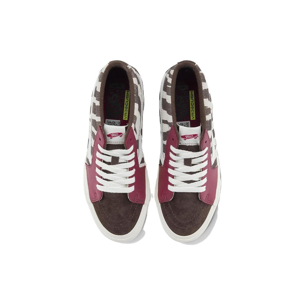 Vans Sk8 Vr3 Lx Comfortable Versatile Casual Mid-Top Skate Shoes Unisex Sneakers Brown VN000C4W9D0