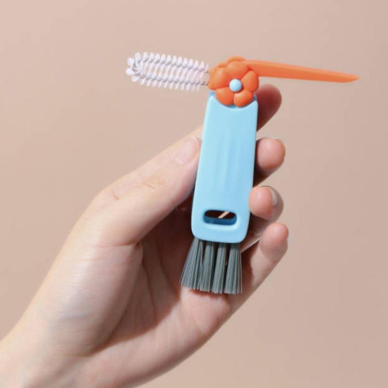 3 Pcs Portable 3 in 1 Multifunctional Cup Lid Cleaning Brush for Bottle Gap Tight Spaces Cup Lid