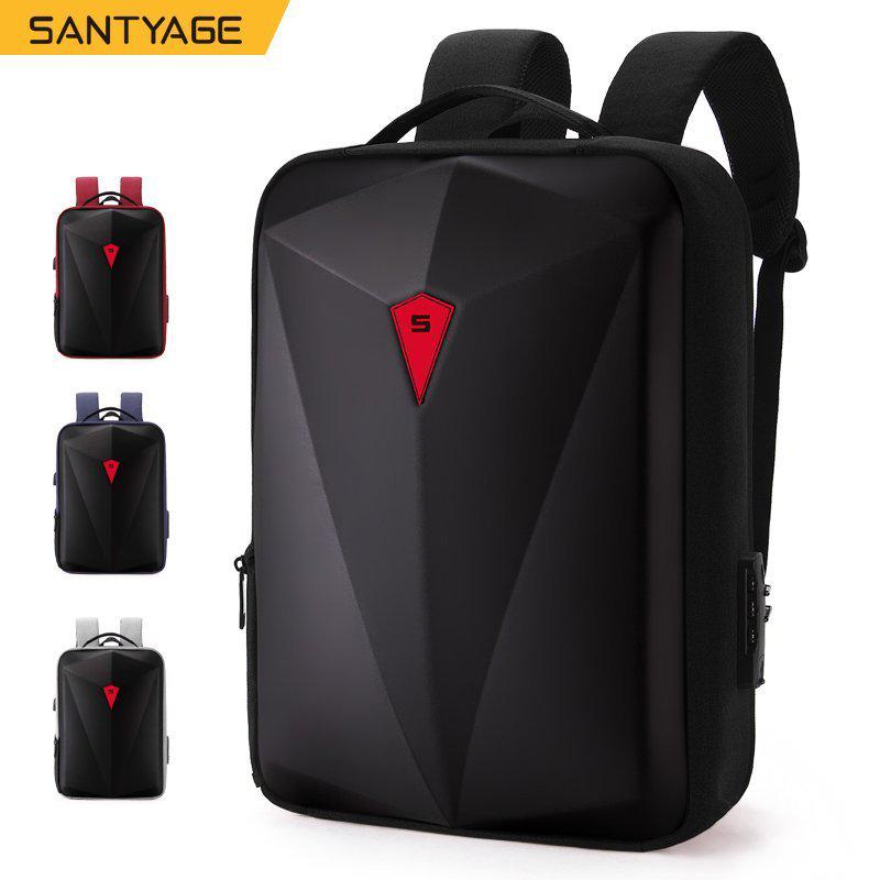 

Рюкзак для ноутбука 15-16 дюймів з твердим корпусом, багатофункціональний, студентський сірий колір