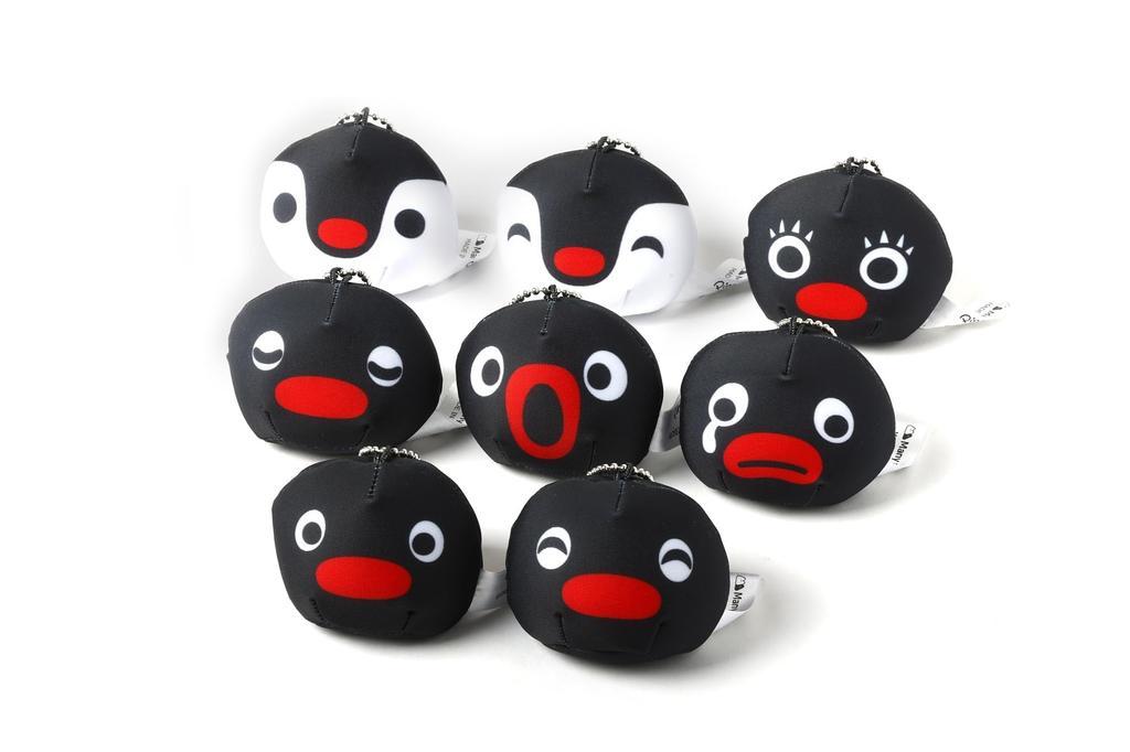 A PINGU Squishy Beaded Face Mascot Ball Chain Piece Random [Many Little] (1 (1 Type/blind Package))