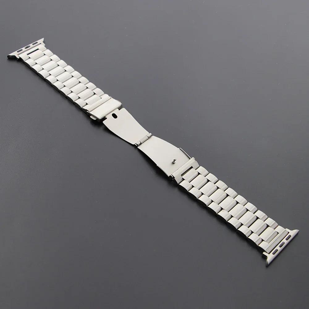 Stainless Steel Strap For Apple Watch 46mm Ultra 49mm Metal Wristband Bracelet For iWatch 10 9 8 5 4 SE 42mm Business Watchband