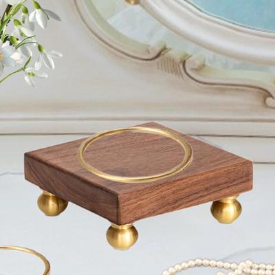 Display Stand Wood Pedestal Kitchen Decorative Tray Table Centerpieces Counter