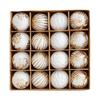 Set of 16 Baubles for Christmas Tree Handmade Decorations for Party and Home Colorful Hanging Pendants Embellishment