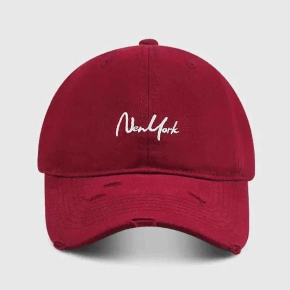 New York Letter Baseball Cap Breathable Sports Visor Casual Sun Hats  Men Women