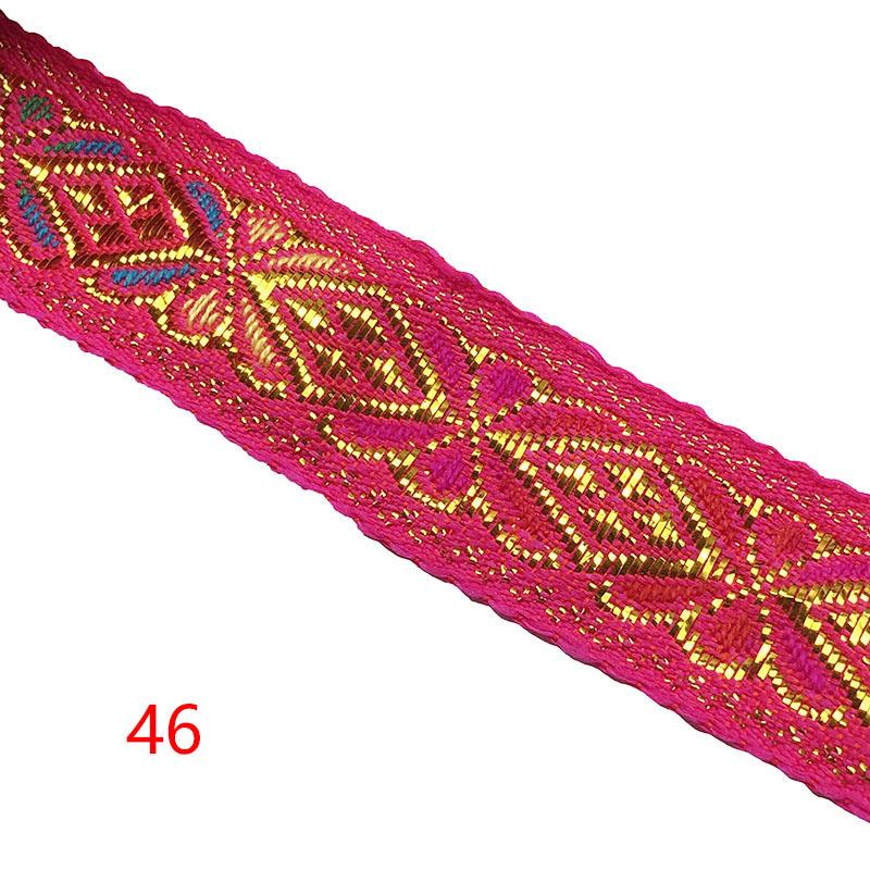 Diy handgefertigte Materialien 1 Streifen 7 Meter 2,5 cm Stickerei Ethnische Spitze Computer Jacquard Vorhang Heimtextilien Kleidung Spitzenzubehör