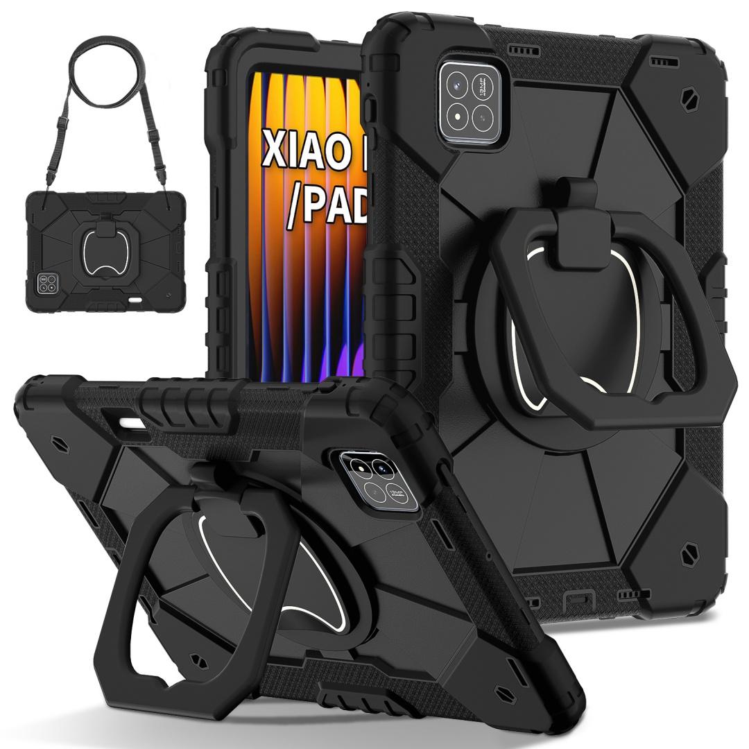

Для Xiaomi Pad 7 / Xiaomi Pad 7 Pro.360° вращающаяся рукоятка прочная защитная подставка TPU+PC 3в1 противоударный противоударный чехол для планшета и ПК Xiaomi Pad 7 Pro чёрный
