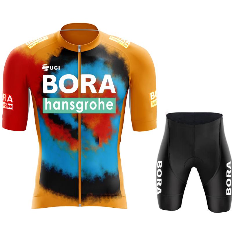 Uniforme da Ciclismo UCI BORA Abbigliamento Uomo Uomo Estate 2026 Set Maglia Pantaloncini Abbigliamento Bicicletta Salopette Abbigliamento Bici Maglia Pantaloni Mtb Ciclismo
