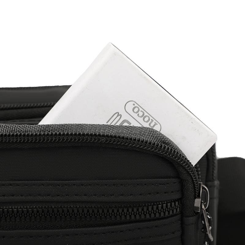 Men's Shoulder Crossbody Bag Multi-Layer Cash Register Waist Bag