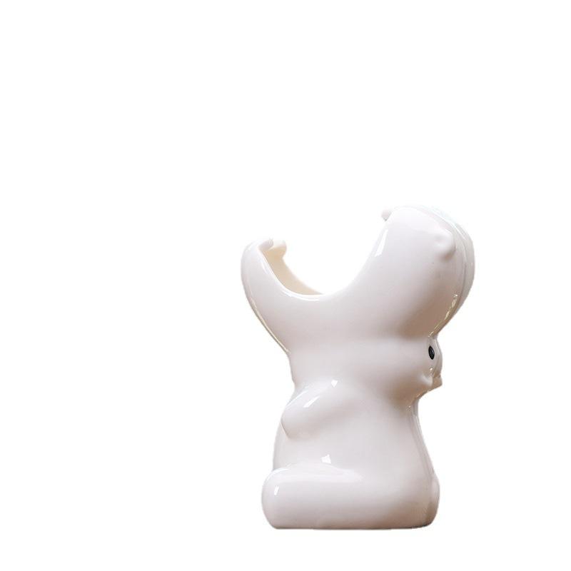 Outdoor Courtyard Garden Decoration Ornament Creative Hippopotamus Ceramic Craft Flower Pot Balcony Desktop Potted Ornament