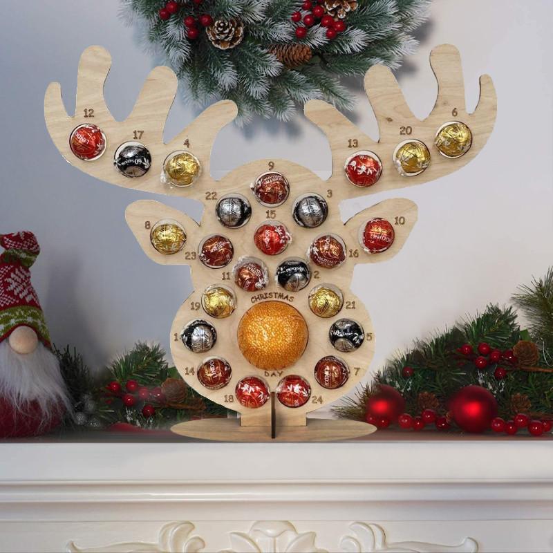 Valentine's Day Wooden Advent Calendar Chocolate Holder Countdown Calendar For Valentine's Day Love Countdown Calendar 2026