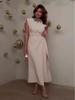 Women's Sleeveless Slimming Long Dress, Solid Color, Round Neck, Temperament Style, New for 2026
