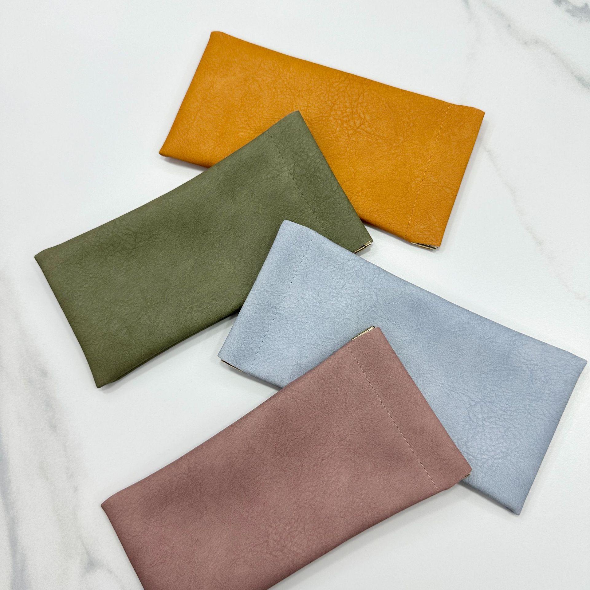 

Чехол из искусственной кожи с противоскользящим покрытием для солнцезащитных очков - Стильный, портативный защитный чехол