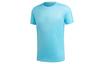 T Shirts Men's Teal/Dark Silver Gray Crew Neck Moderate Straight Fit FT1429