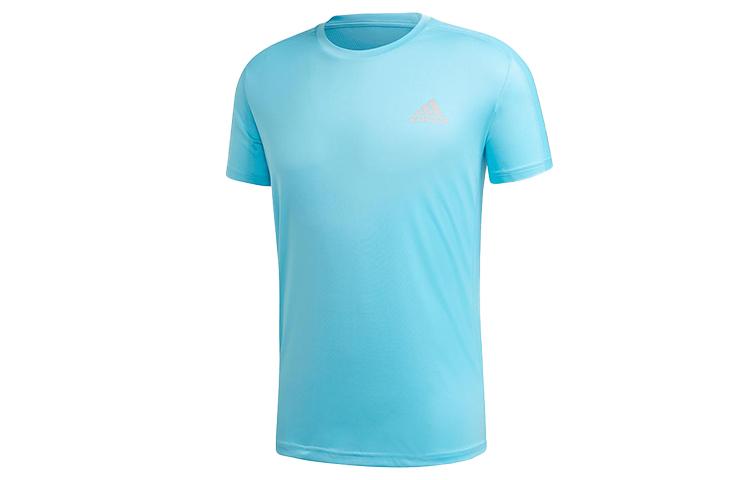 Adidas T Shirts Men s Teal/Dark Silver Gray Crew Neck Moderate Straight Fit FT1429 S