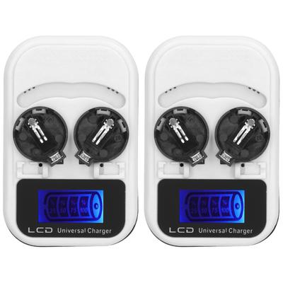 2ks LCD nabíječka knoflíkových baterií pro LIR2016 LIR2025 LIR2032 ML2016 ML2025 ML2032