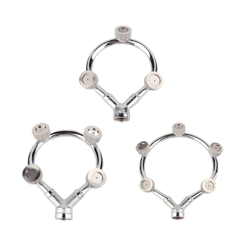 New Type Garden Water Mist Mobile Spray Stainless Steel Multi Head Round Atomizing Nozzle Annular Sprayer Garden Spray