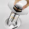 Bathroom Sink Pop Up Stopper 3 in 1 Universal Drain Strainer Brass Core Hair Catcher Filter for 1.1" to 2.36" Sink Hole