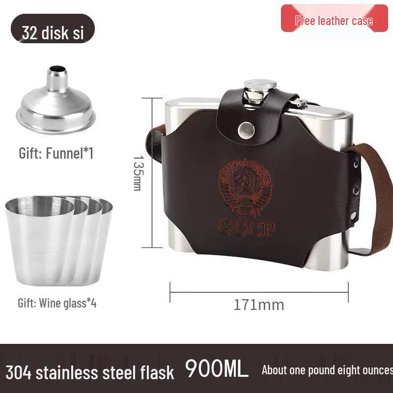 304 Stainless Steel Portable Mini Hip Flask