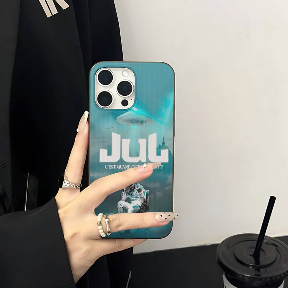 Rapper J-JuL C'est Pas Des Lol Handyhülle Für IPhone 17 16 15 11 12 13 14 Pro Max Weiche Gewellte Silikonhülle