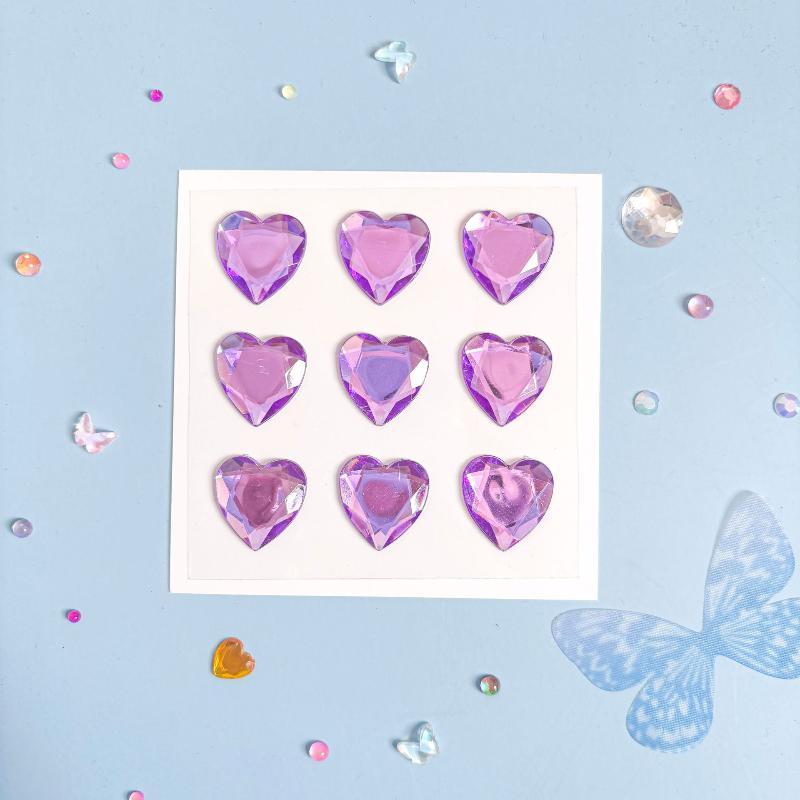 3D Heart Diamond Sticker Crystal Diy Handmade Material Desktop Decoration Phone Case Camera Kawaii Stickers Cup Laptop Decor