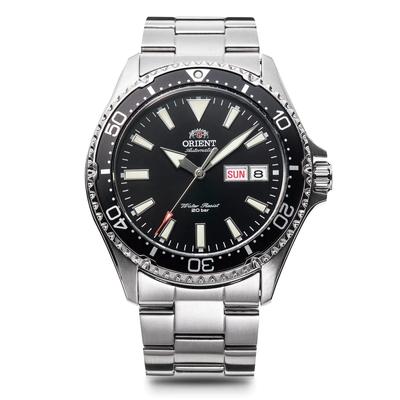 Orient Mako Automatisch Horloge Mechanisch Automatisch Horloge met Binnenlandse Garantie Zwart Duikers Fabrikant's RN-AA0001B Heren