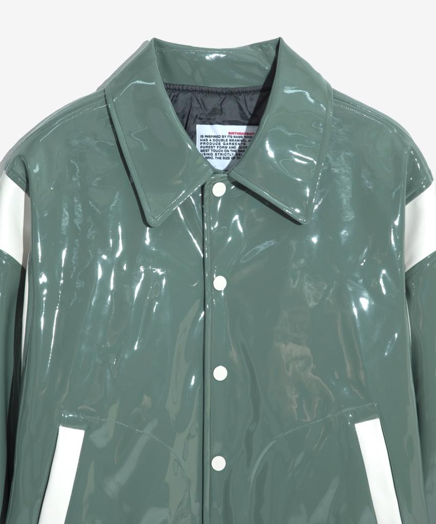 Birthdaysuit Patent Stadium Jacket (Sage)