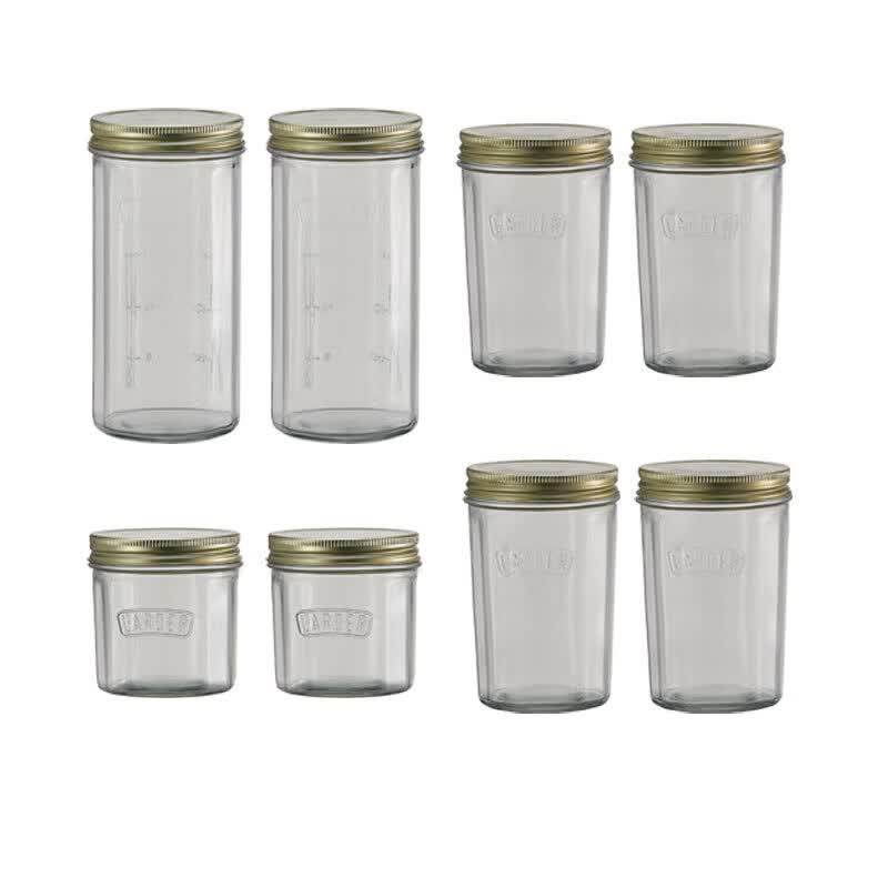 BAILOCK 8-Piece Glass Food Storage Container Set