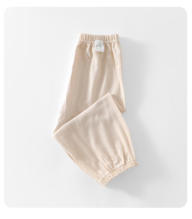 Atmungsaktive Baumwollhose für Babys gegen Mücken - Sommer-Lange Hose mit Bündchen für Kleinkinder