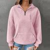 Ladies Fashion Casual Long Sleeve Pullover Top With  Pockets
