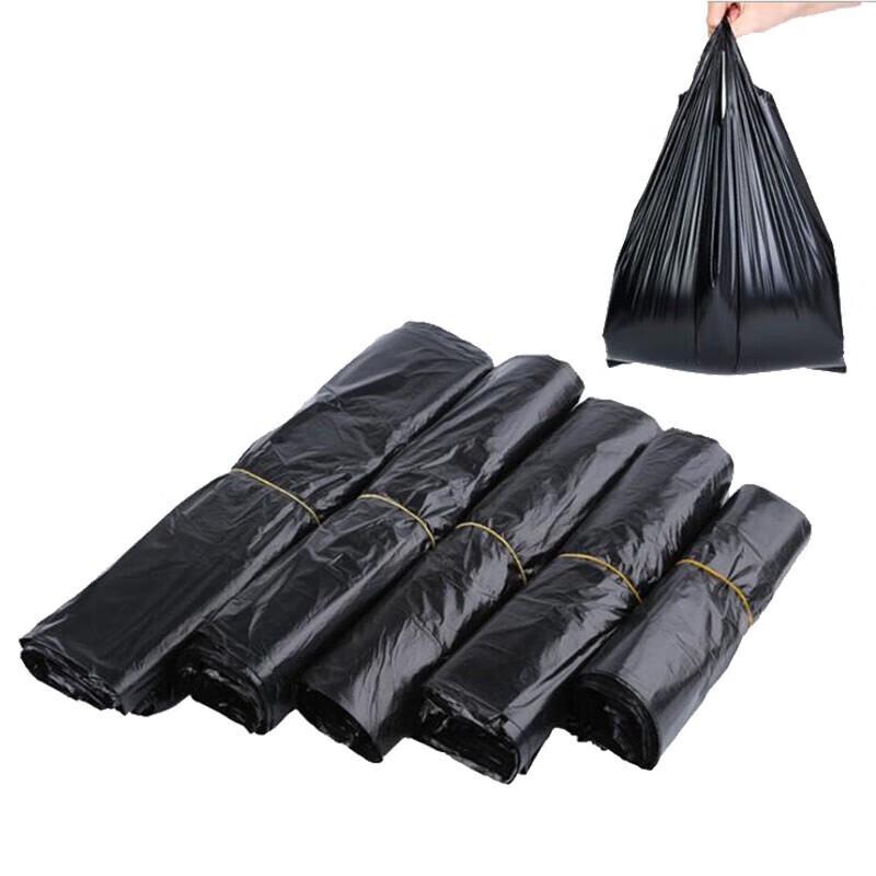 Homeglen Black Vest-Style Disposable Trash Bags